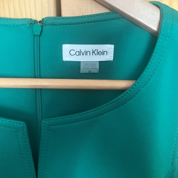 NWT Calvin Klein Midi Sleeveless Scuba Dress with Belt Sz 10 - Picture 6 of 10